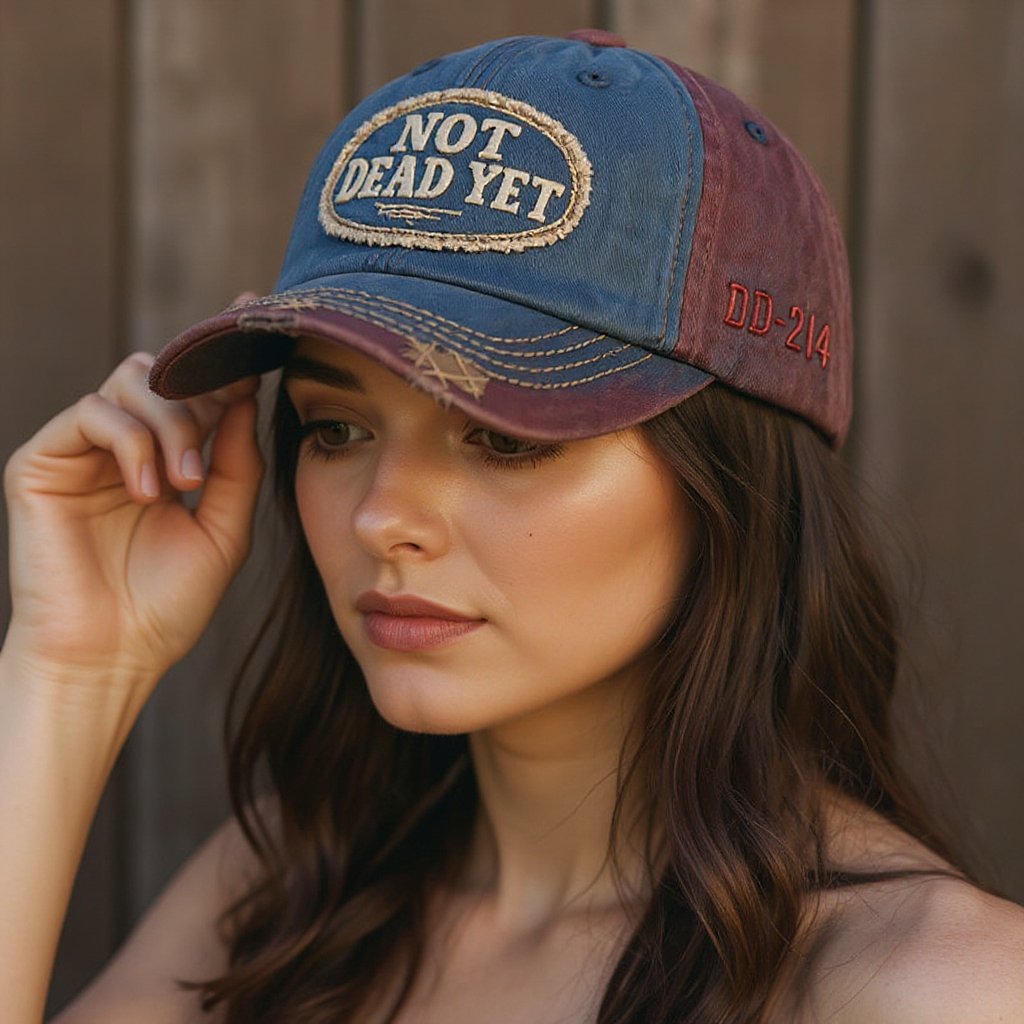 NOT DEAD YET - Vintage tvättad basebollkeps