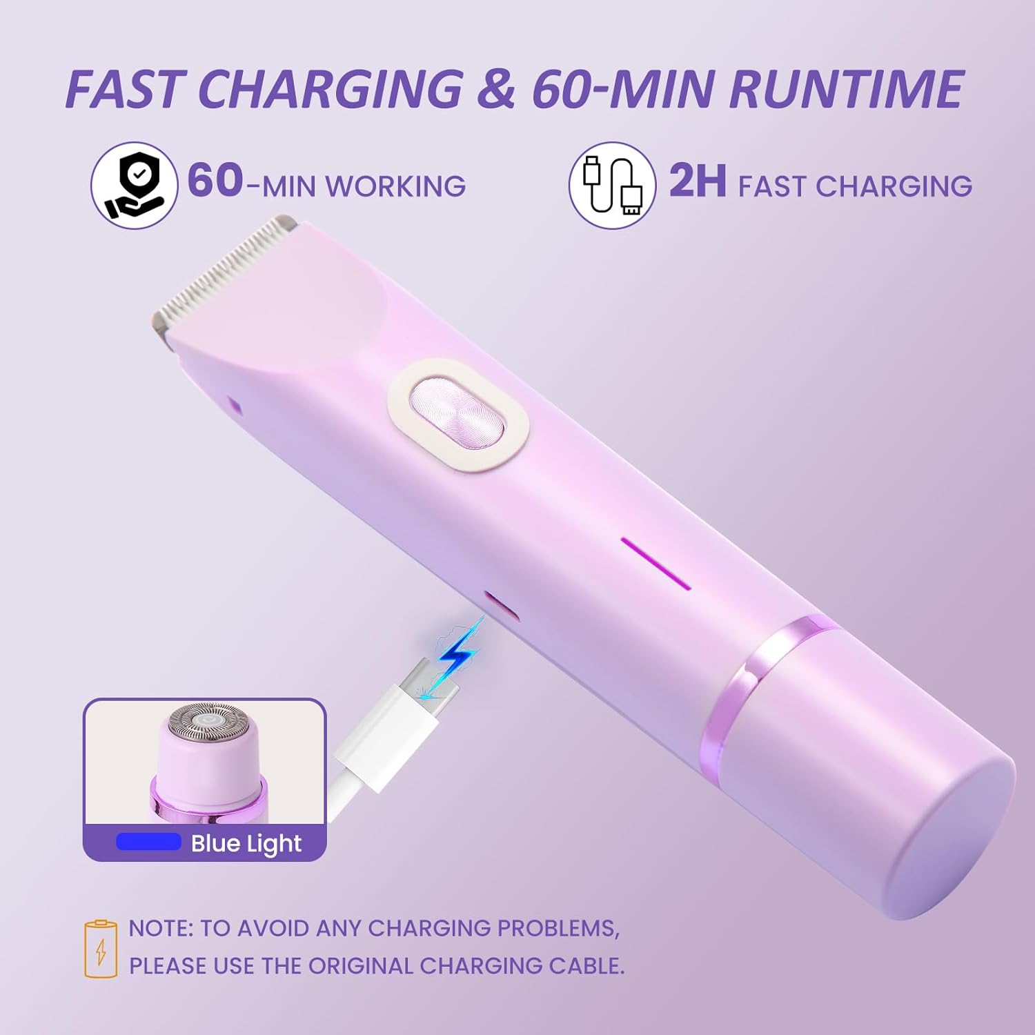 Allround-elektrisk hårborttagare/trimmer för intimområden för män och kvinnor