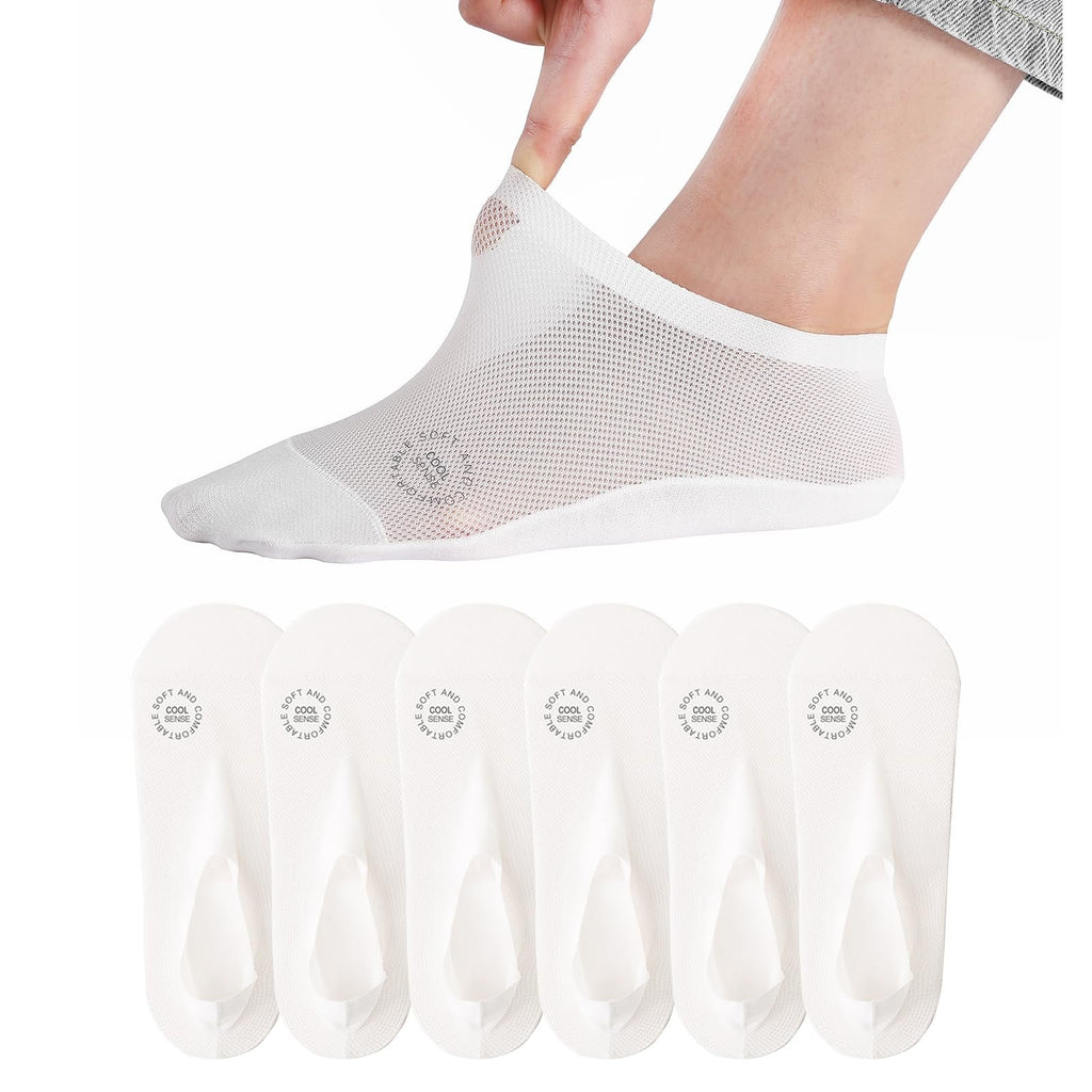 🔥 3-pack osynliga strumpor med grepp 🧦 – Andningsbar, lågskuren, halksäker och svettabsorberande design
