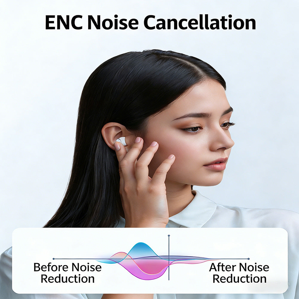 2-i-1 trådlösa Bluetooth-öronsnäckor med öronklämmor och öronproppar | 30 timmars speltid