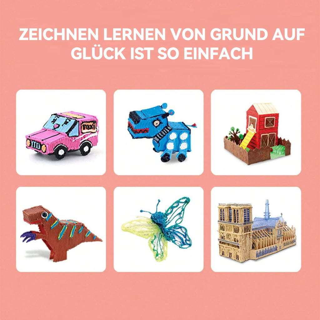 🏆NYTT 3D-skrivpenna-set för barn – perfekt som födelsedags- eller julklapp. Kreativt DIY-projekt med LCD-skärm och PLA-filamen