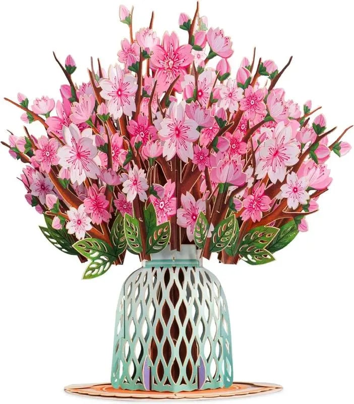 💌 Exklusivt till Alla hjärtans dag: 3D-popupkort med körsbärsblommor – det ultimata minnet för kortälskare ❤️