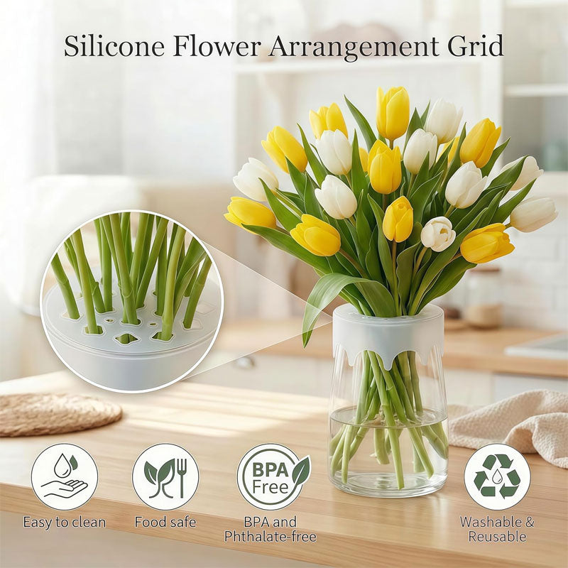 🌸Spiralformad blomstjälkhållare i silikon för ikebana