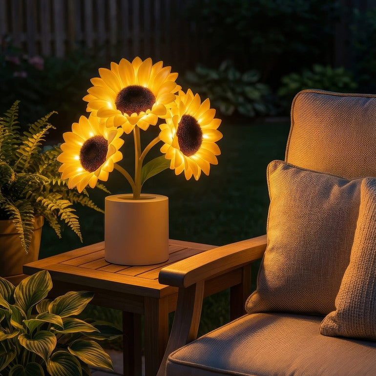 Glittrande solroslampa