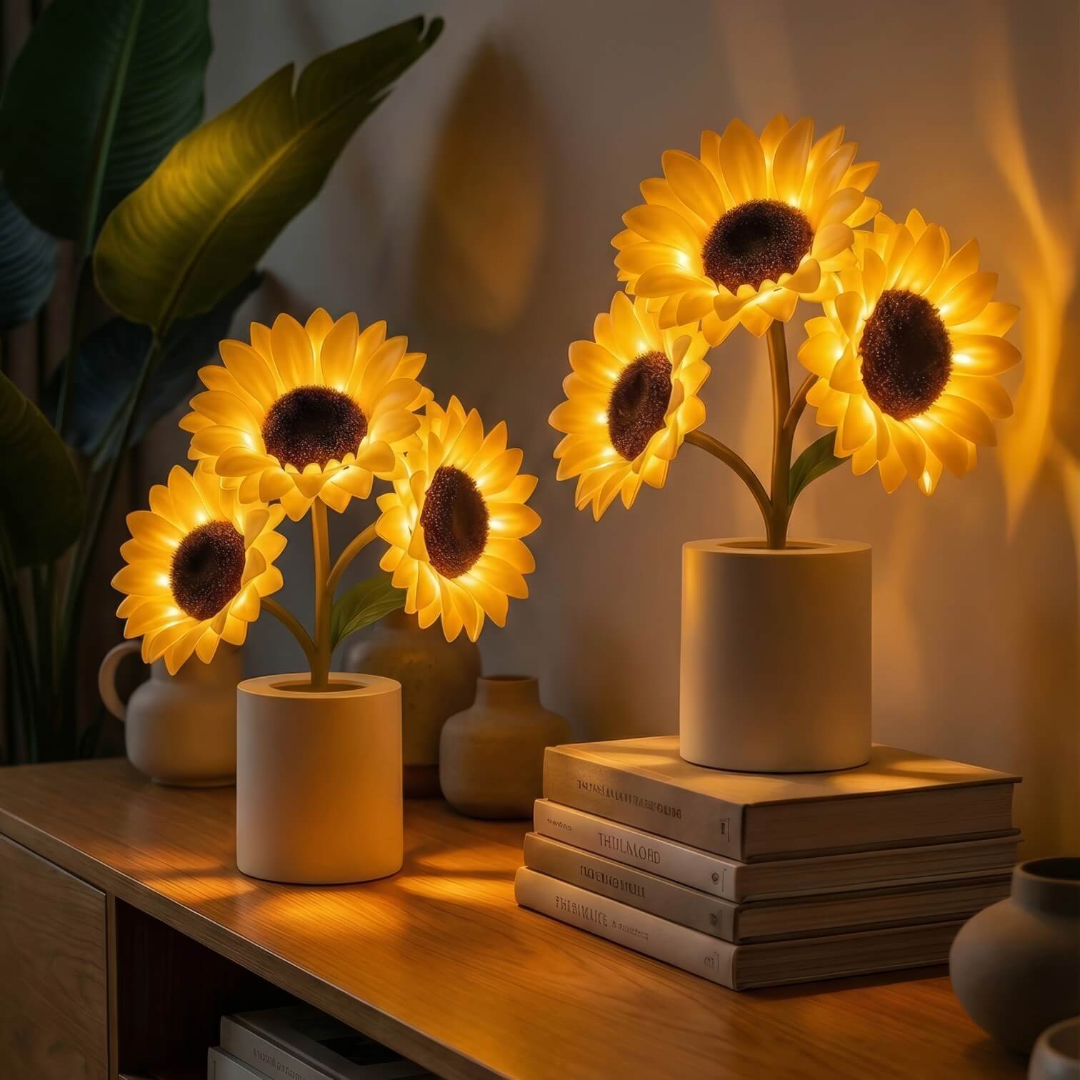 Glittrande solroslampa