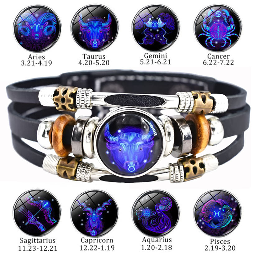 🌌 Armband med astrologiskt tecken som lyser upp i mörkret🌌