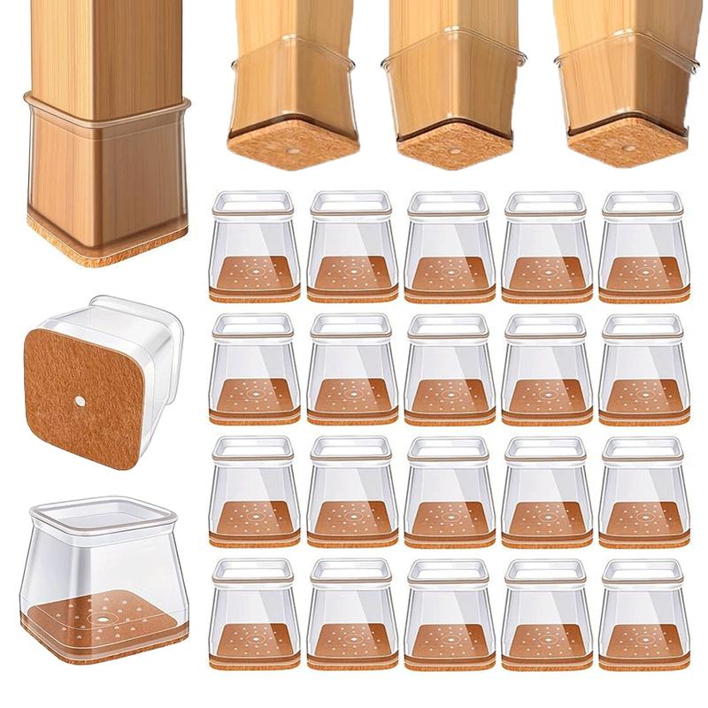 ✨Universella gummibenskydd för stolar – Lämpliga för alla stolsbensformer, reptåliga och slitstarka, den ultimata lösningen för att skydda dina golv.