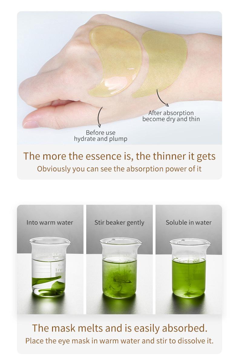 24K guld- och avokadoögonmask – motverkar åldrande av ögonen, ger dig en klarare blick