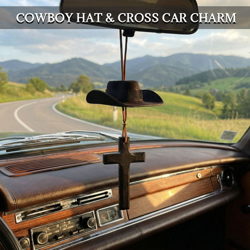 🤠 Cowboyhatt & korsbilcharm | En åktur med stil och tro 🚗✨