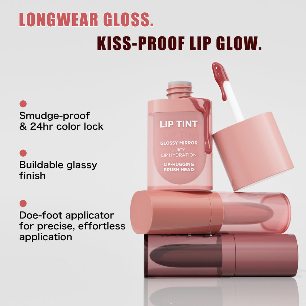 Mirror Gloss Lip Tint, Överföringssäker Långvarig Läppfärg