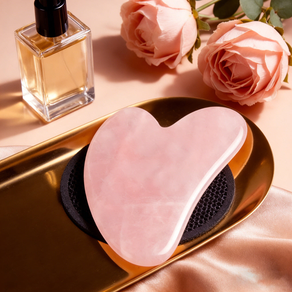 🔥Köp 1 få 1 gratis💖Gua Sha-massager i naturkristall i hjärtform – Gua Sha-verktyg för hela kroppen, för ansikte, hals och kropp