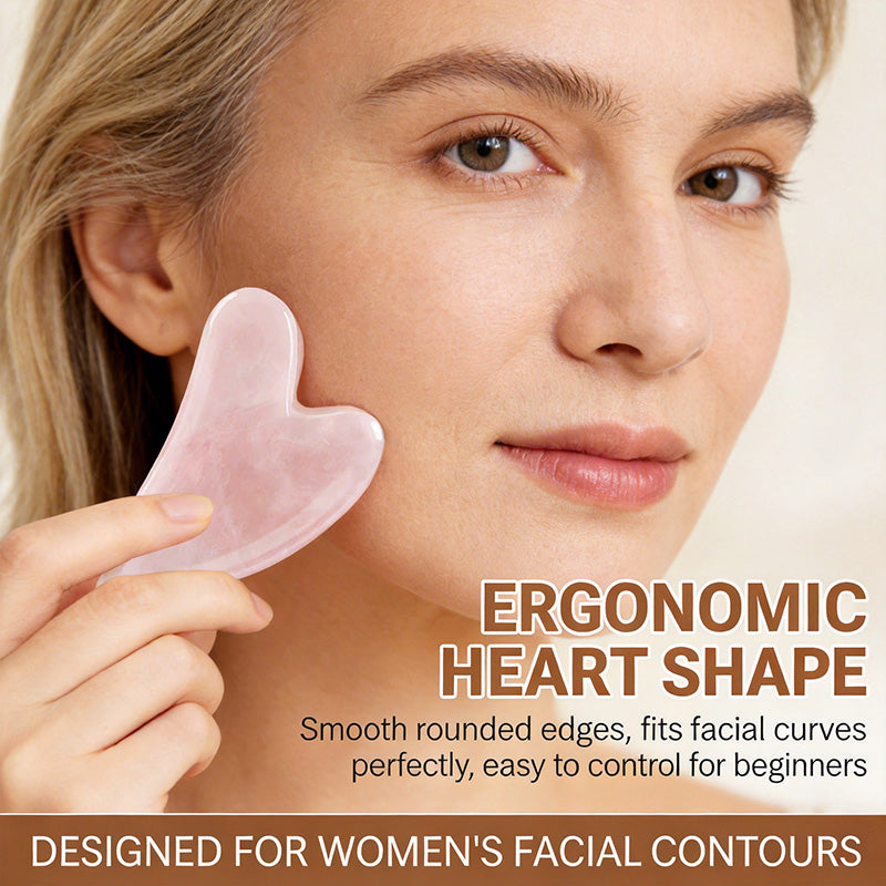 🔥Köp 1 få 1 gratis💖Gua Sha-massager i naturkristall i hjärtform – Gua Sha-verktyg för hela kroppen, för ansikte, hals och kropp
