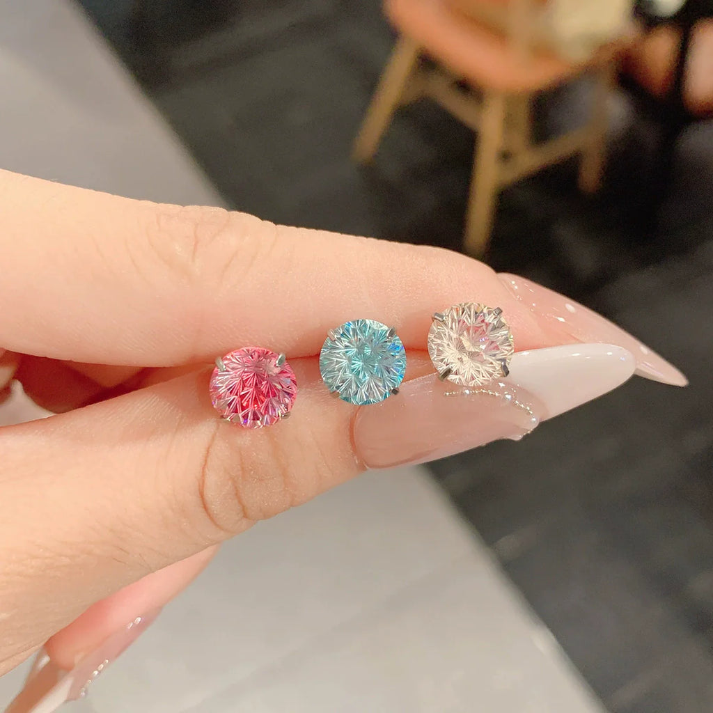 🌈Fyrverkerislipade färgskiftande zirkoniumtitaniumstålörhängen – allergivänliga och sömnvänliga