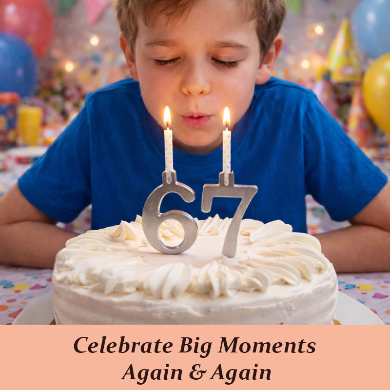 Digitalt födelsedagstårta ljuslykta set