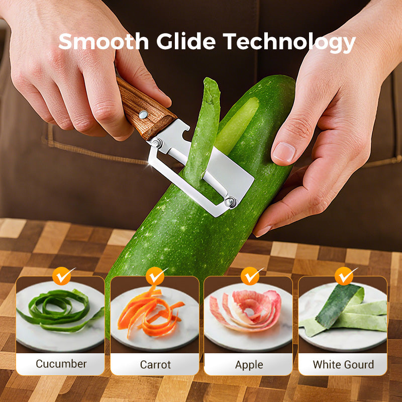 🥕 KÖP 2, FÅ 1 GRATIS! 🔥 Multifunktionell grönsaksskalare för köket - blad i rostfritt stål, ergonomiskt handtag och perfekt för frukt och grönsaker ✨
