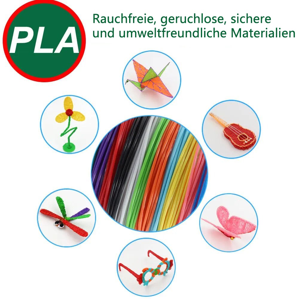 🏆NYTT 3D-skrivpenna-set för barn – perfekt som födelsedags- eller julklapp. Kreativt DIY-projekt med LCD-skärm och PLA-filamen