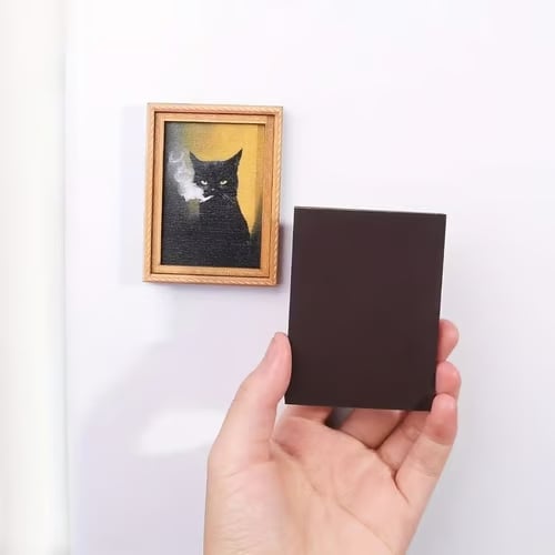 🌹 Söta kylskåpsmagneter med katter – Förtrollande kattdekorationer med ram för hemmet och kontoret 🐱✨