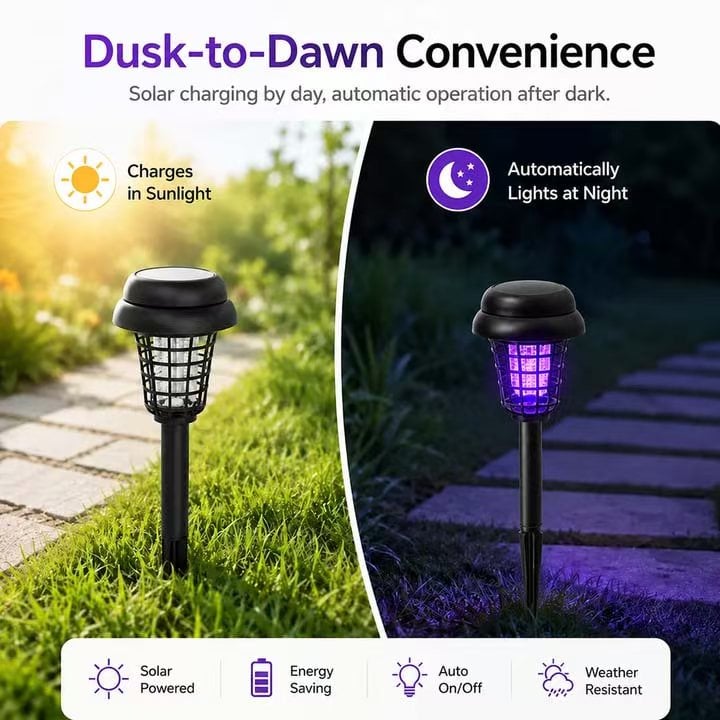 🏠Sommarens nödvändigheter🦟Soldriven UV-myggdödarlampa