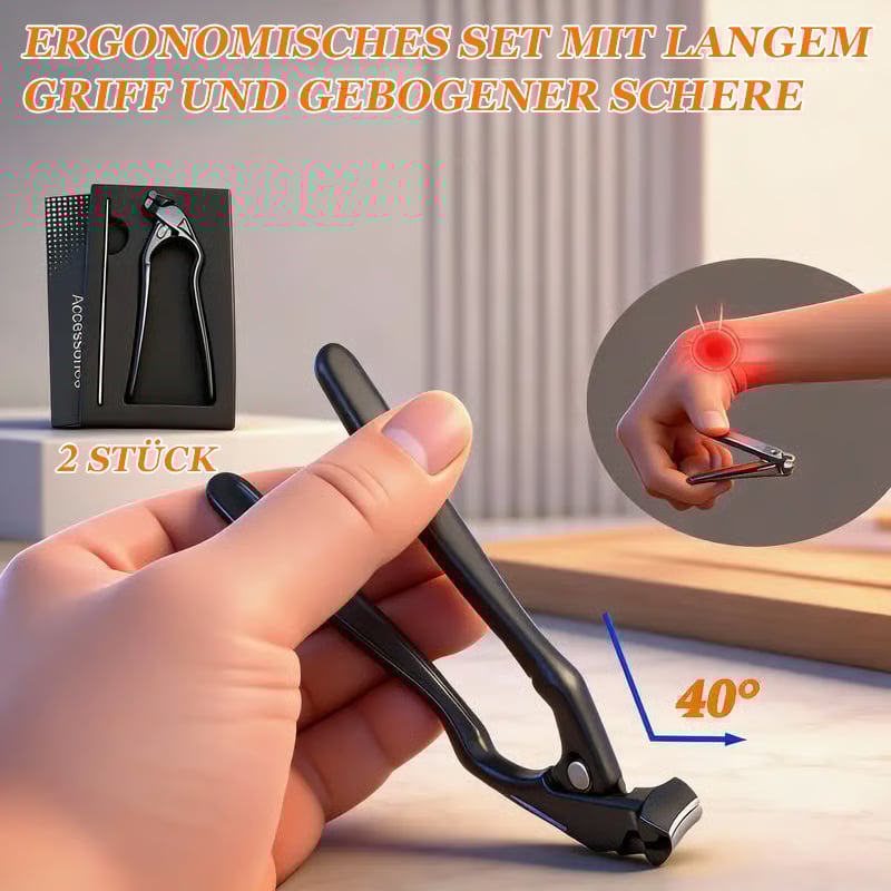 ✂️🖤Svart, böjd nagelklippare – ergonomisk och enkel för äldre❤️