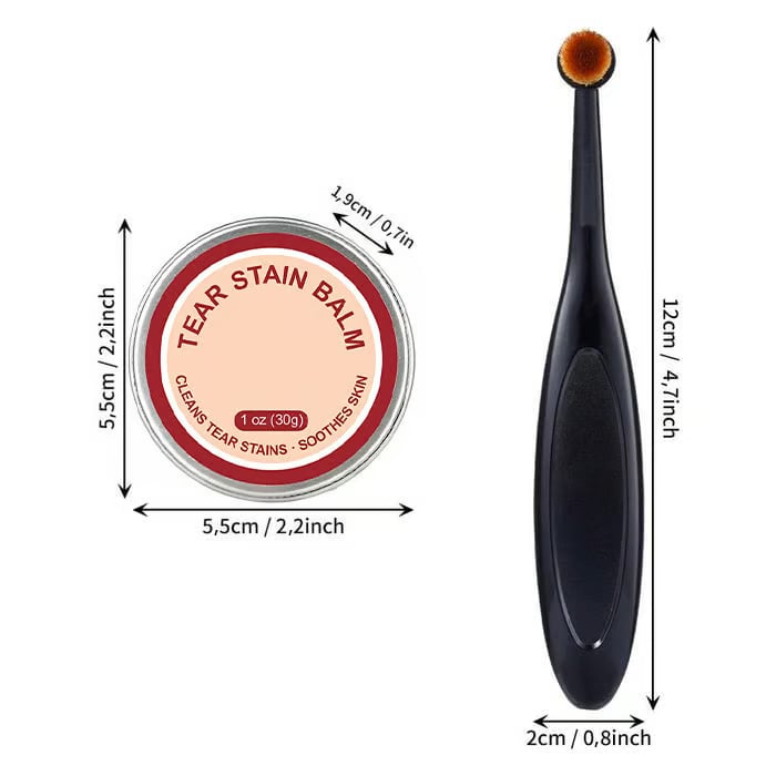 👀✨PET tårfläcksskyddande kräm & borstset 🐱🐶 för hundar och katter