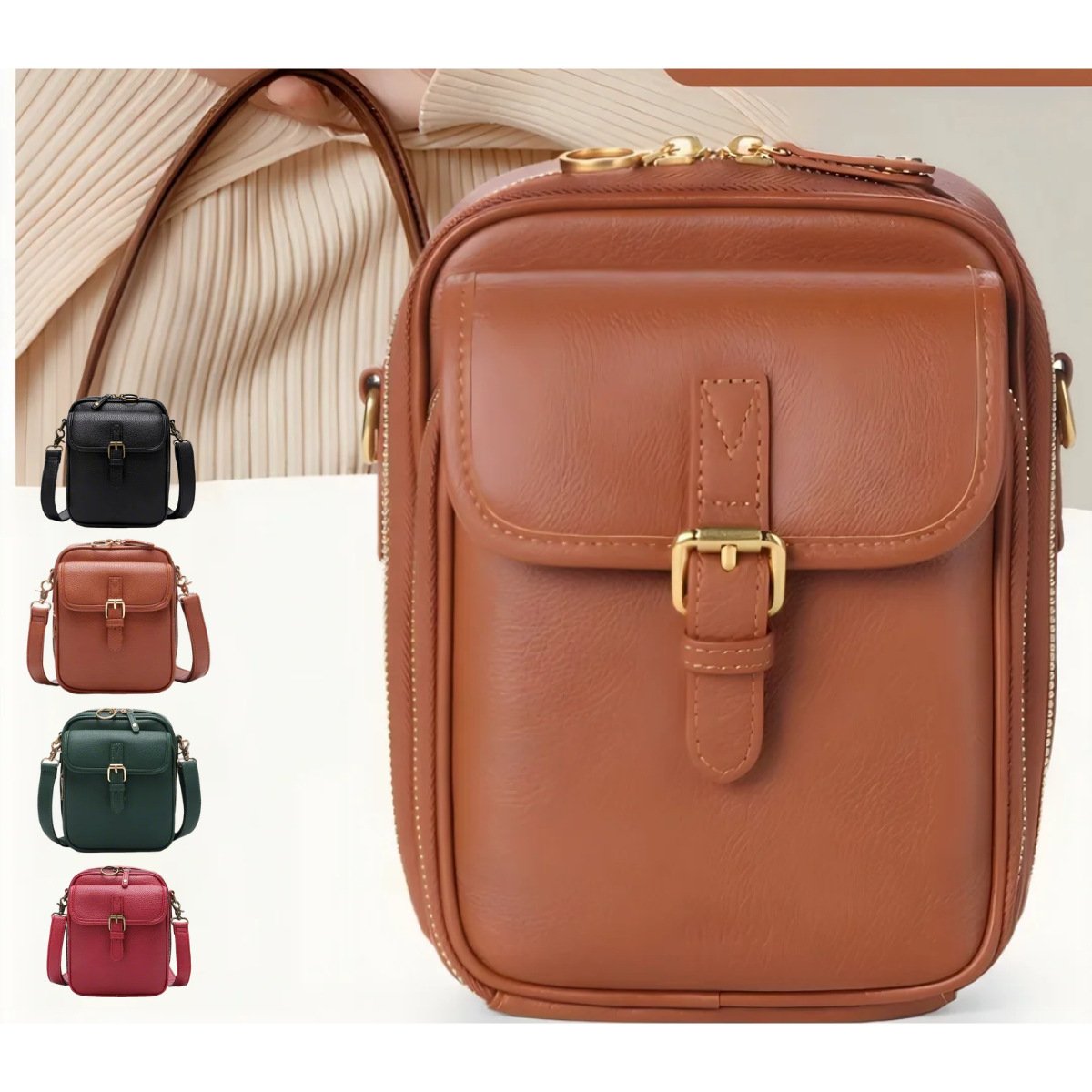 🏆NYÅRSREA 49 % RABATT👍🔥 Crossbody-väska i läder