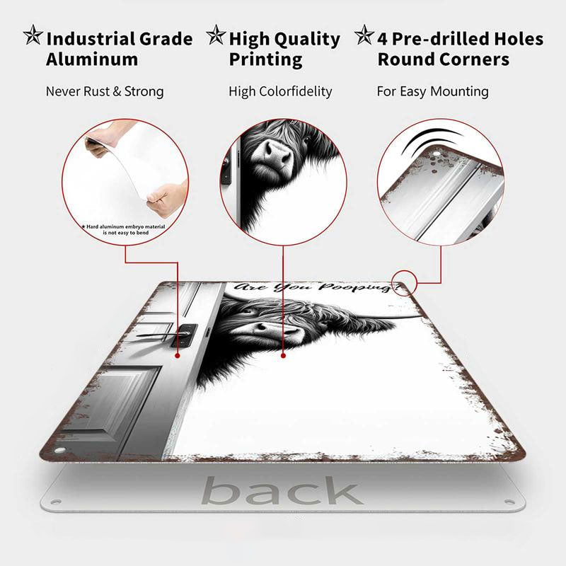 🐄 Den fräcka besökaren: Vintage Highland Cow-skyl