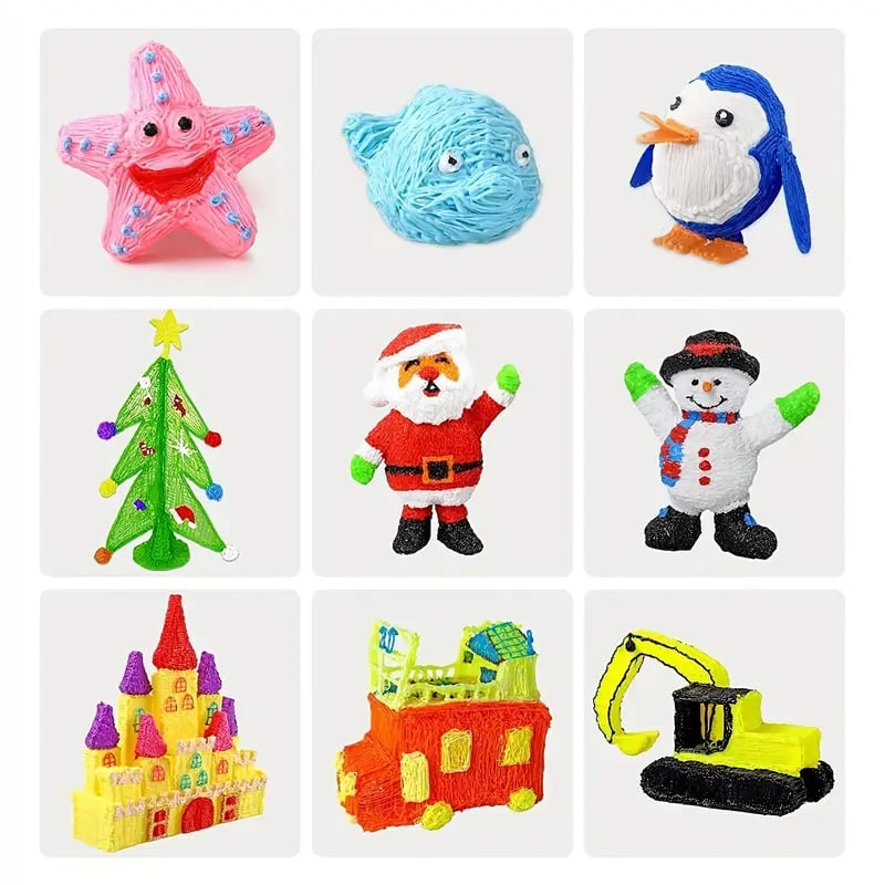 🏆NYTT 3D-skrivpenna-set för barn – perfekt som födelsedags- eller julklapp. Kreativt DIY-projekt med LCD-skärm och PLA-filamen