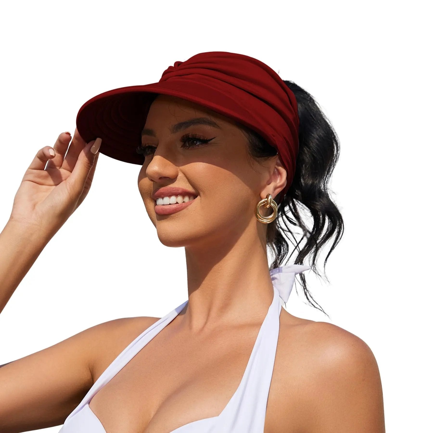 🔥Sista dagen – 50 % rabatt – Solskyddshatt för damer med UV-skydd UPF 50+