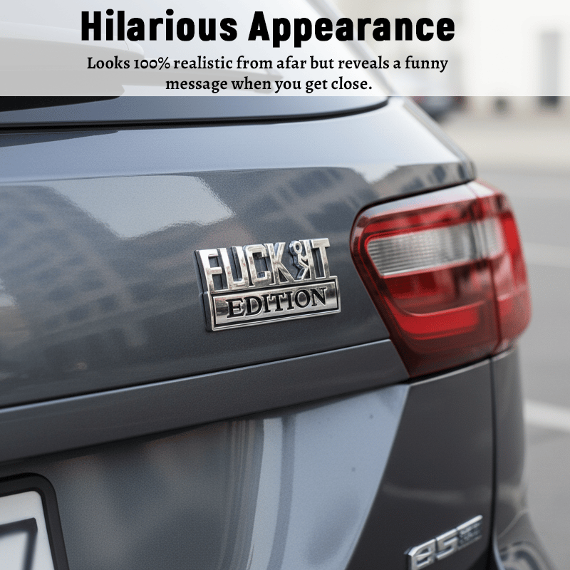 🔥Sista dagen 50 % rabatt🔥Fvck It Edition 3D-emblemklistermärke, roliga dekaler för bil, lastbil, SUV, motorcykel