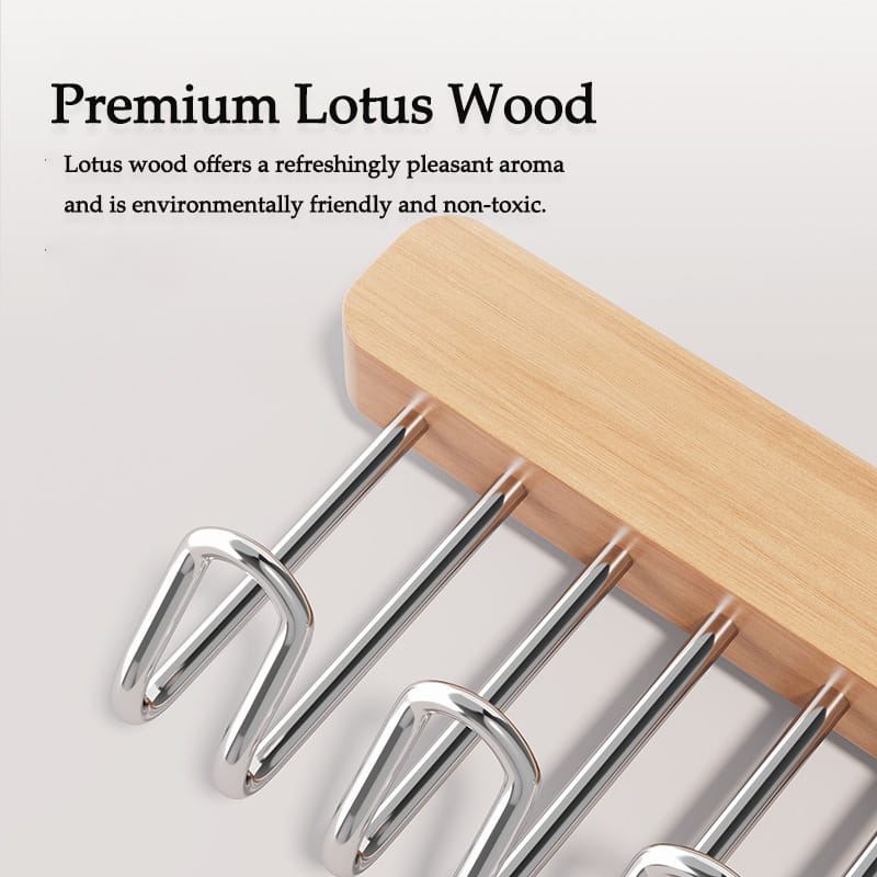 🌿Premium utdragbar klädhängare i trä