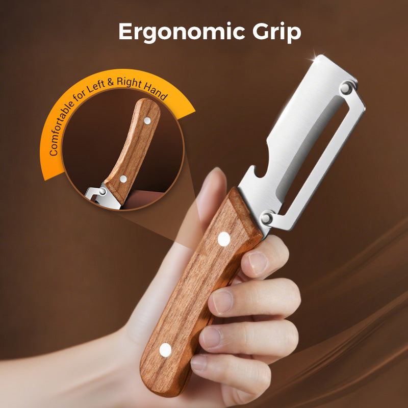 🥕 KÖP 2, FÅ 1 GRATIS! 🔥 Multifunktionell grönsaksskalare för köket - blad i rostfritt stål, ergonomiskt handtag och perfekt för frukt och grönsaker ✨