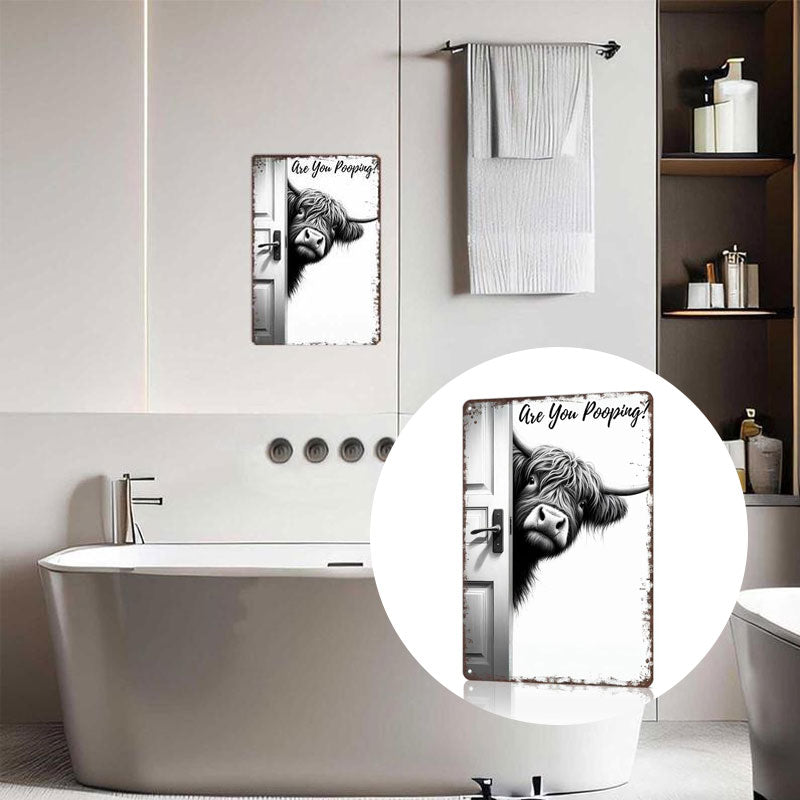 🐄 Den fräcka besökaren: Vintage Highland Cow-skyl