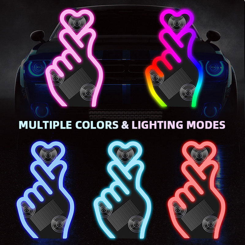 Bilmonterad hjärtformad LED-omgivningslampa