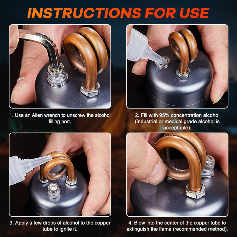 Bärbar spritkök utomhus（Extra halkskydd ingår）