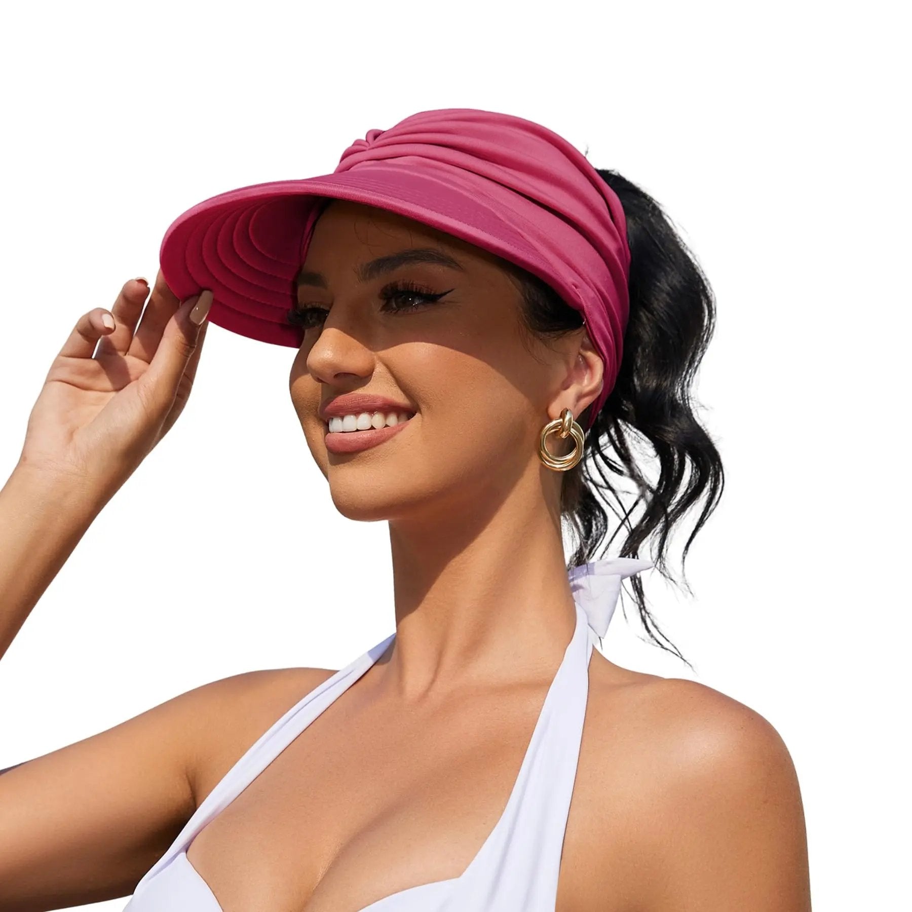 🔥Sista dagen – 50 % rabatt – Solskyddshatt för damer med UV-skydd UPF 50+