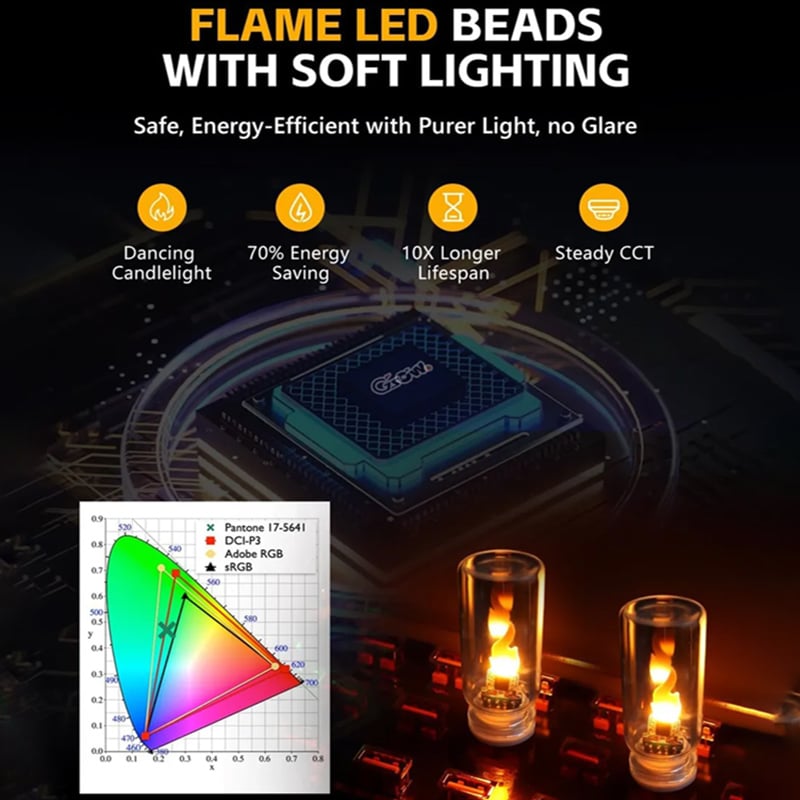 🔥USB-lampa med realistisk låga