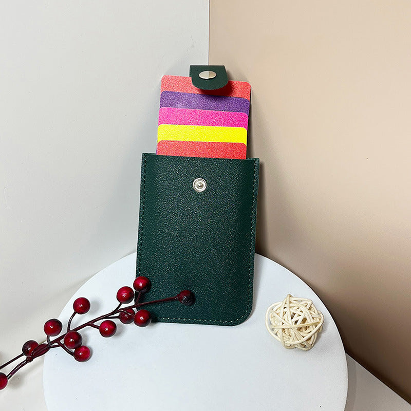 Utdragbart kortfodral i PU-läder – kompakt, robust och organiserat för kort och sedlar 🧳