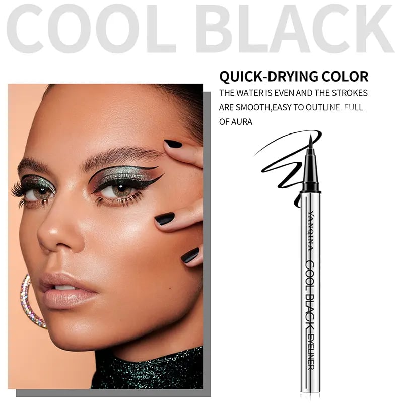 ✨🖌️ Långvarig vattenfast eyeliner — Vegansk formula, 24 timmars smidig och enkel applicering