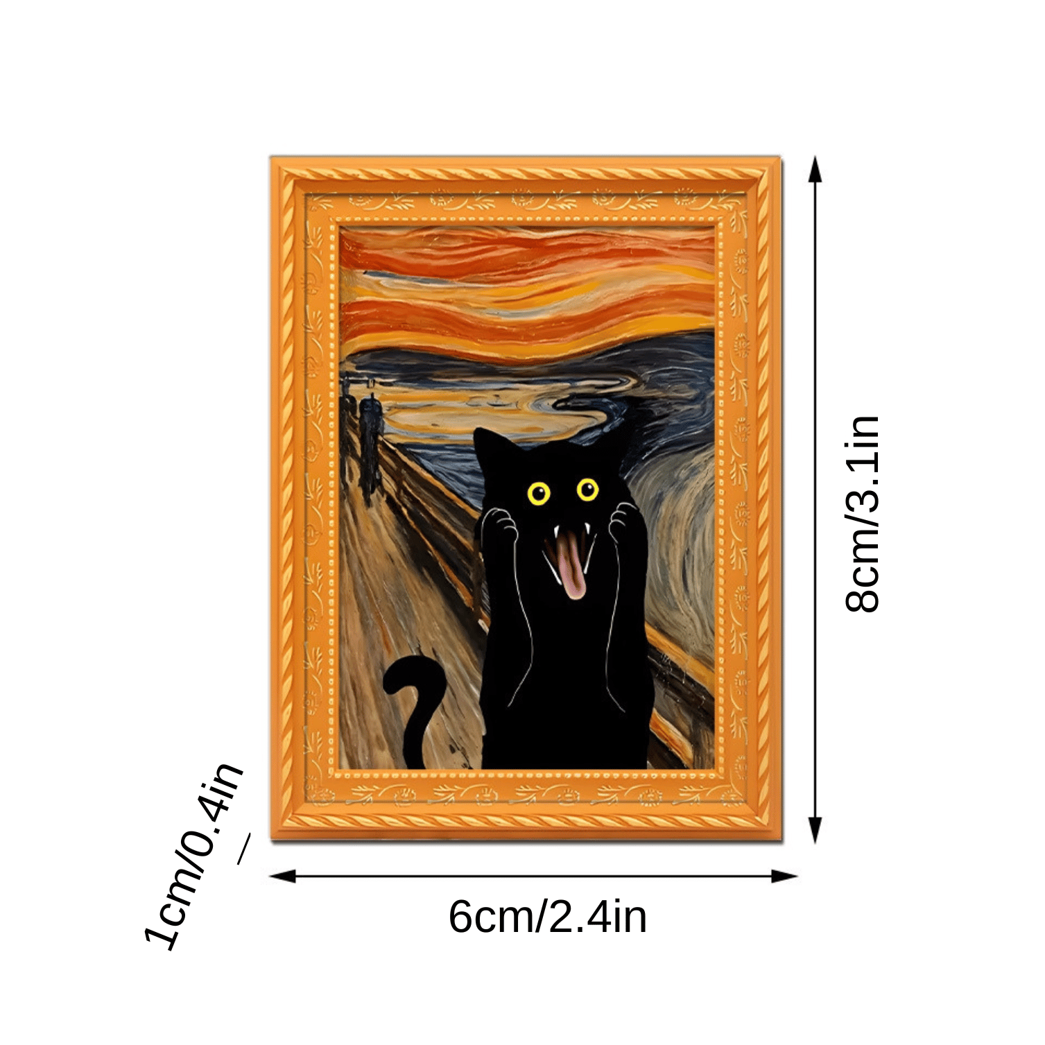 🌹 Söta kylskåpsmagneter med katter – Förtrollande kattdekorationer med ram för hemmet och kontoret 🐱✨