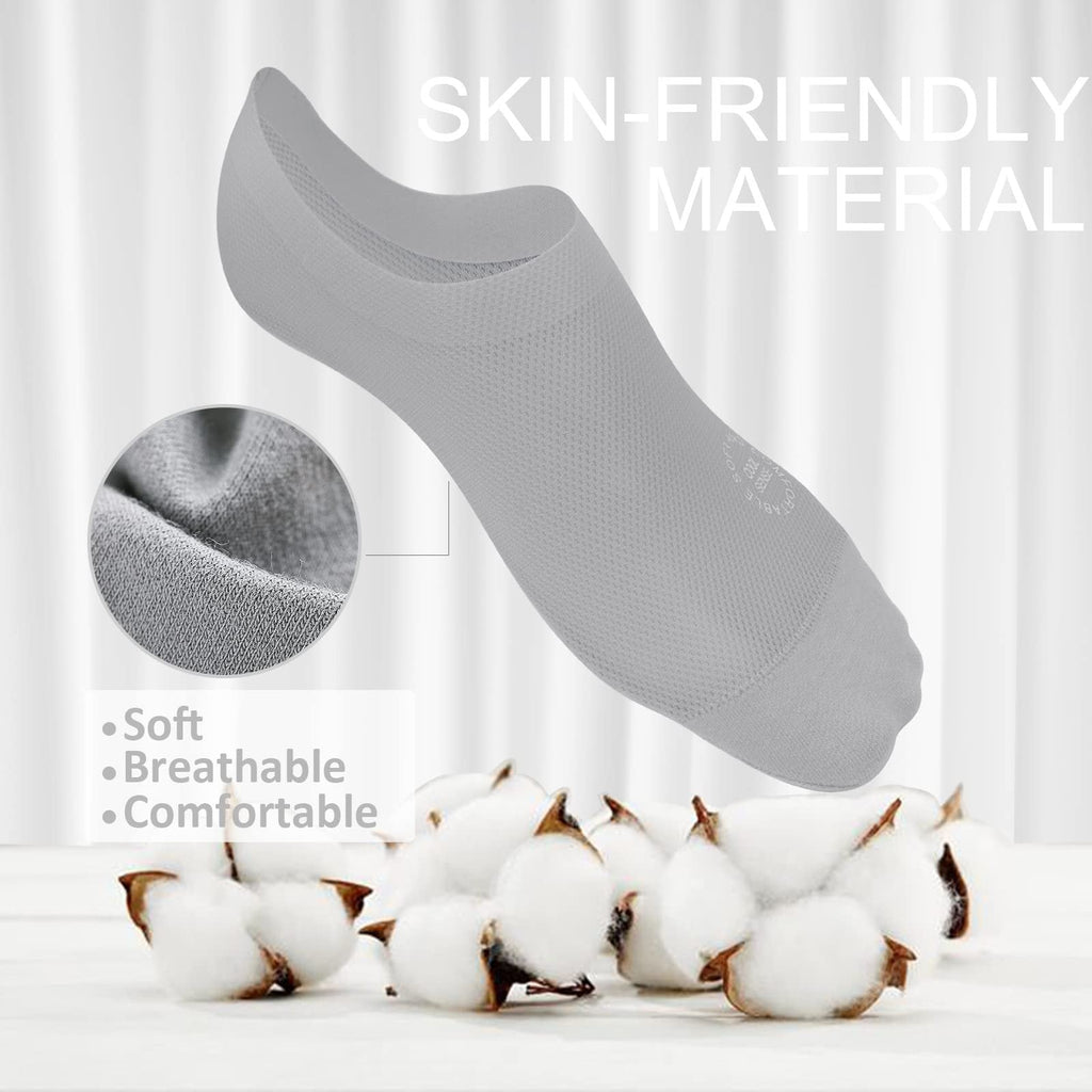 🔥 3-pack osynliga strumpor med grepp 🧦 – Andningsbar, lågskuren, halksäker och svettabsorberande design