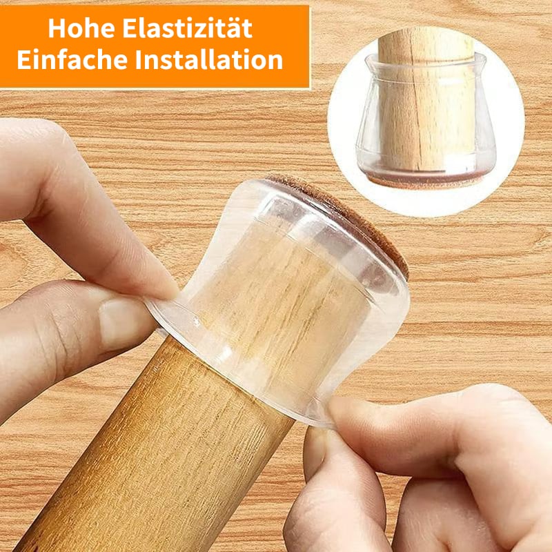 ✨Universella gummibenskydd för stolar – Lämpliga för alla stolsbensformer, reptåliga och slitstarka, den ultimata lösningen för att skydda dina golv.