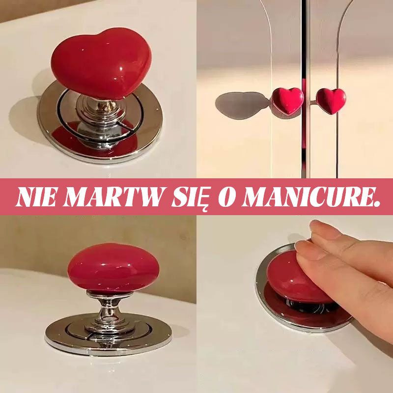 Colorful Heart-Shaped Loved Toilet Tank Press Helper.