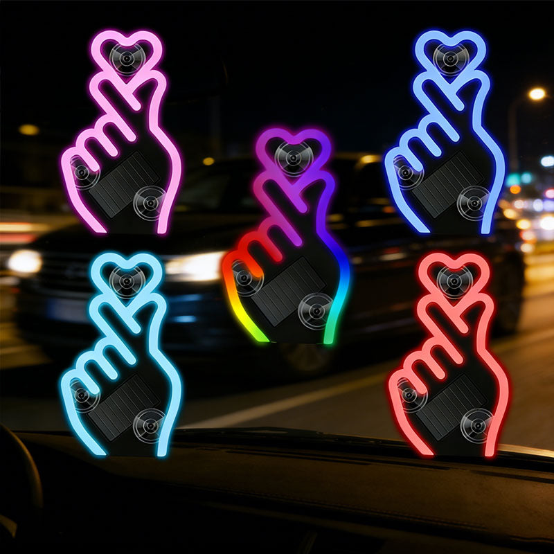 Bilmonterad hjärtformad LED-omgivningslampa