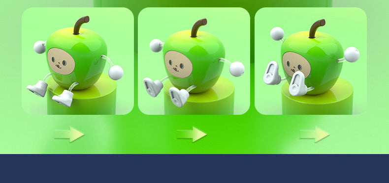 Wiggly Apple Car Decor för instrumentbrädan - Söt instrumentbrädesprydnad