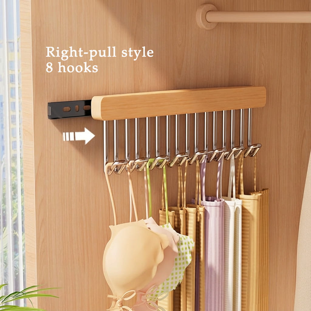 🌿Premium utdragbar klädhängare i trä