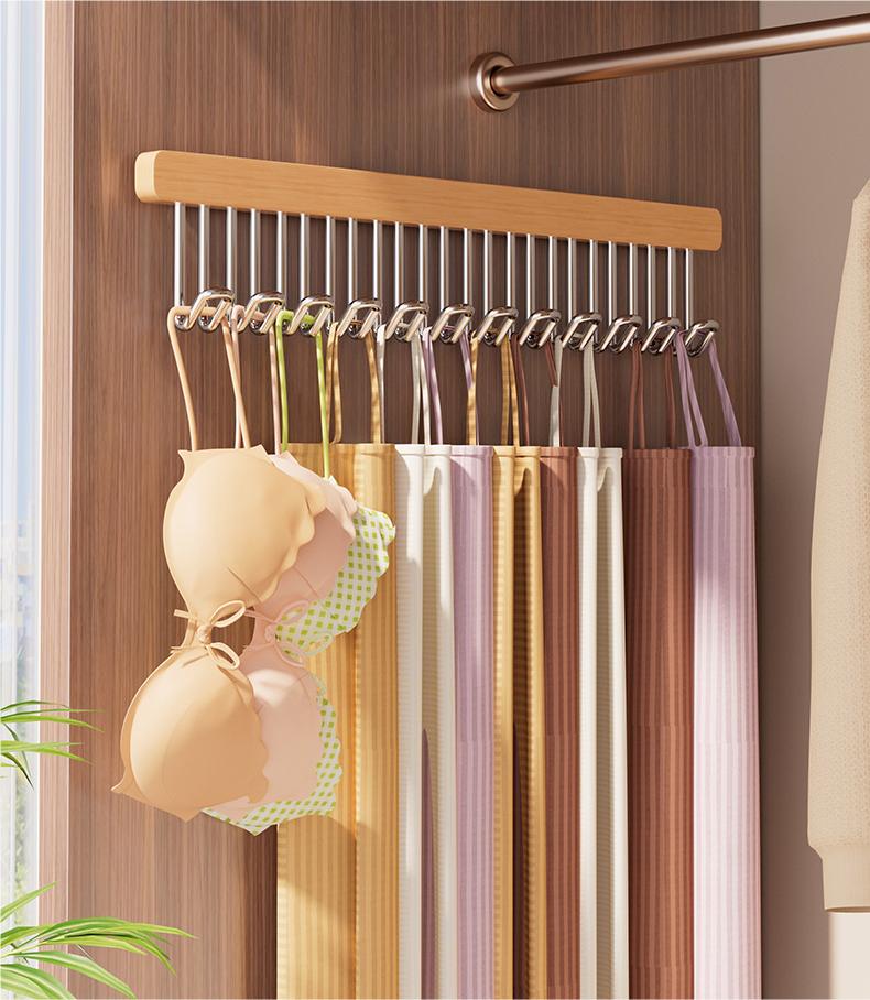 🌿Premium utdragbar klädhängare i trä