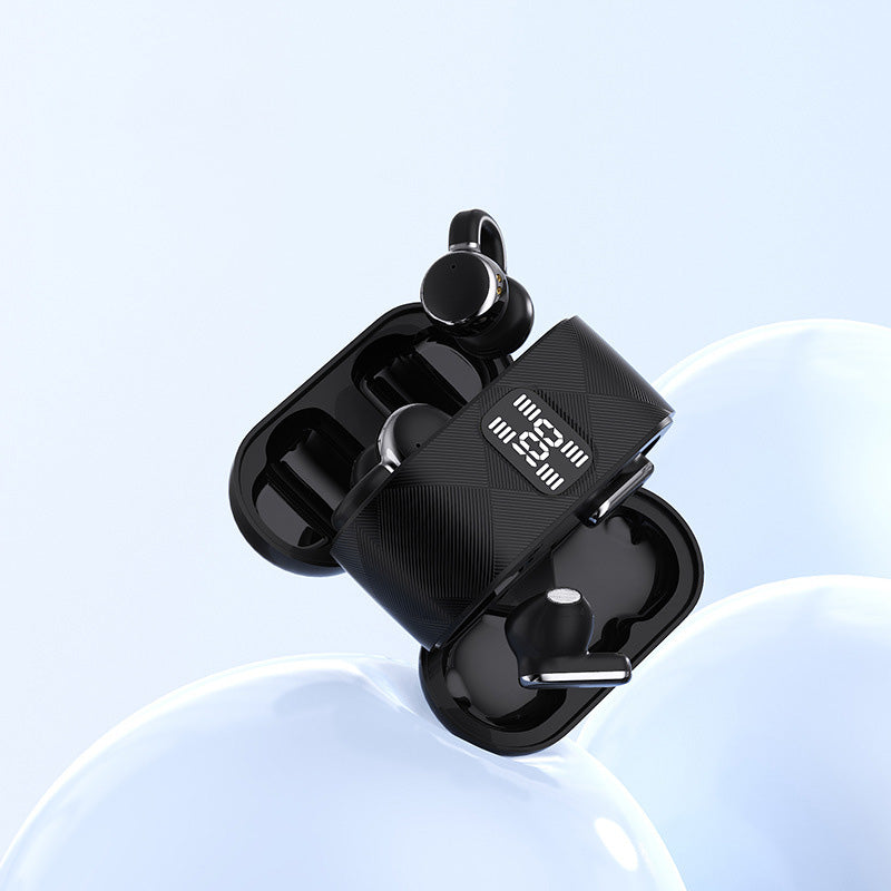 2-i-1 trådlösa Bluetooth-öronsnäckor med öronklämmor och öronproppar | 30 timmars speltid