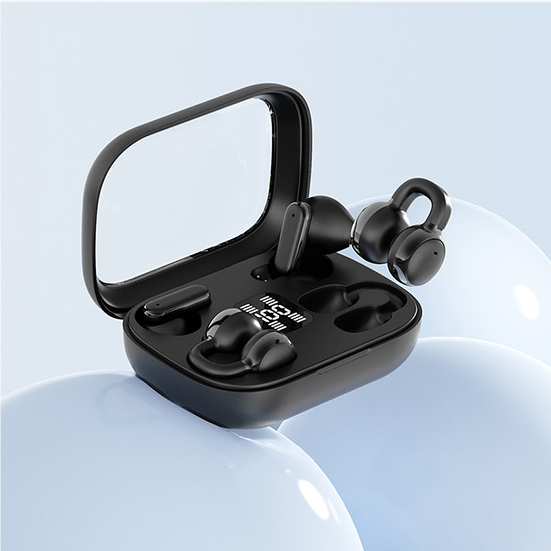 2-i-1 trådlösa Bluetooth-öronsnäckor med öronklämmor och öronproppar | 30 timmars speltid