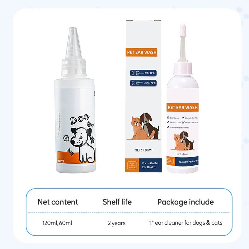 🥳2026 HET FÖRSÄLJNING🥳💞50 000+ SÅLDA!✨ 💝 Öronrengöringsmedel för husdjur – mild formula med lugnande aloe för hundar och katter, förebygger infektioner och lukt 🌿👂