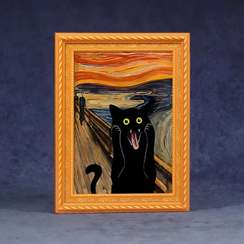 🌹 Söta kylskåpsmagneter med katter – Förtrollande kattdekorationer med ram för hemmet och kontoret 🐱✨